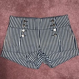 Forever21 Striped Shorts with Buttons